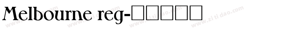 Melbourne reg字体转换